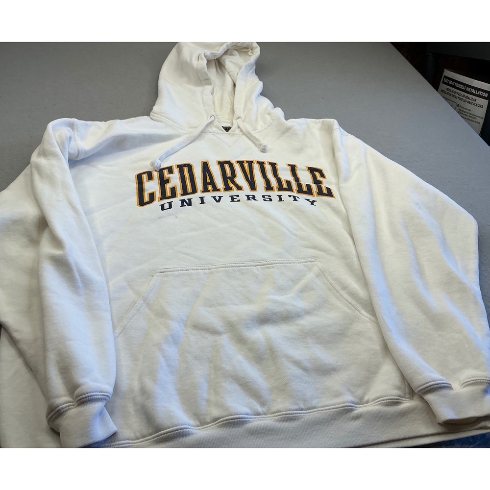 Gear For Sports Cedarville University Hoodie Collegiate Graphic White Large